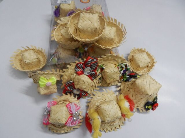L3301 CHAPEU DE PALHA COM ENFEITE LACINHOS - 12 UNID - Image 8