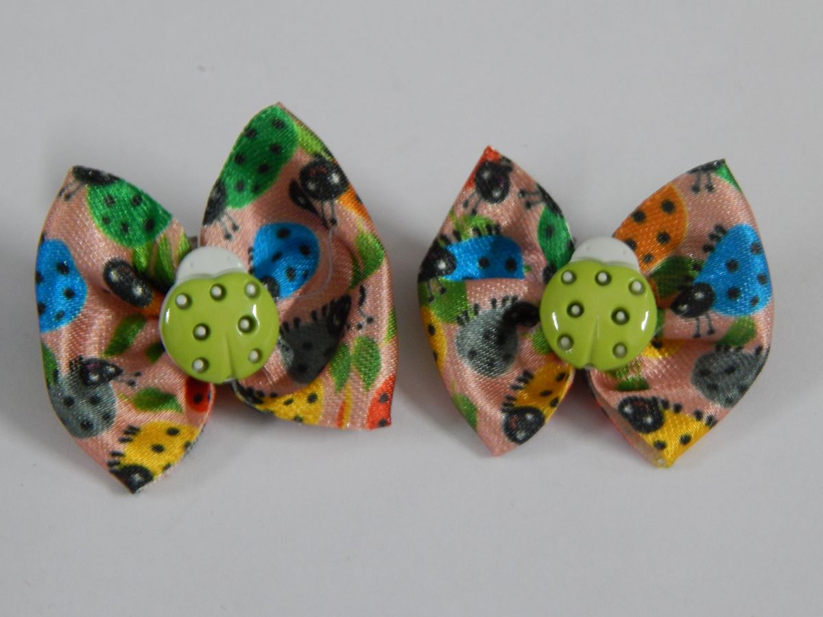 L1194 LAÇO ESTAMPA JOANINHA C/ BOT. DE JOANINHA - 30 UN - Image 4