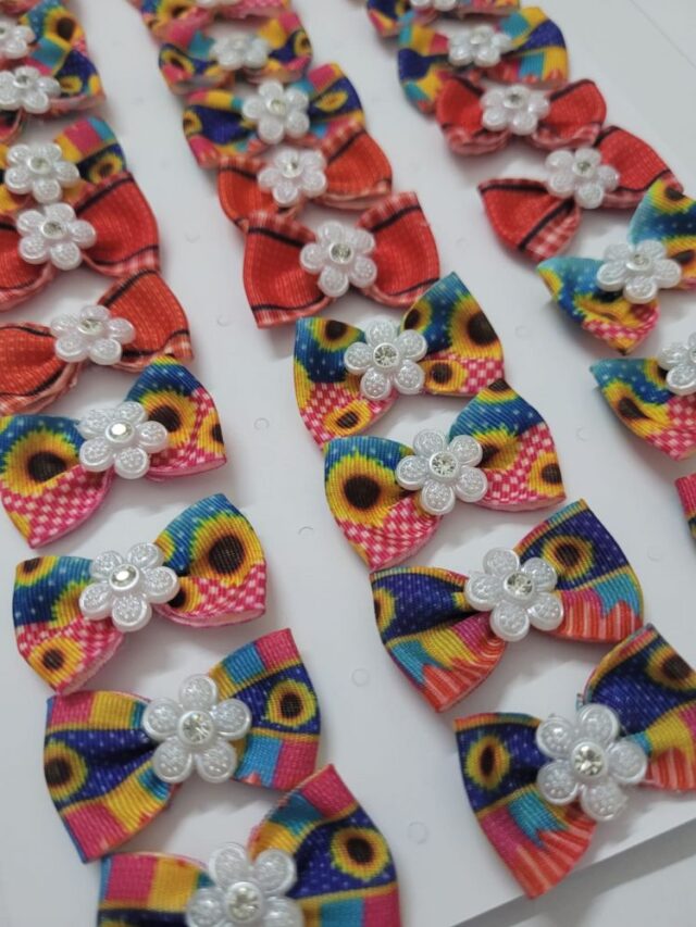 L10614 LAÇO ESTAMPADO FLOR MEIGA - 30 UN