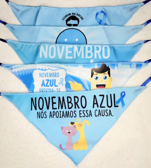 B406 BANDANA NOVEMBRO AZUL - 'M' / 'G' - 10 UN - Image 2