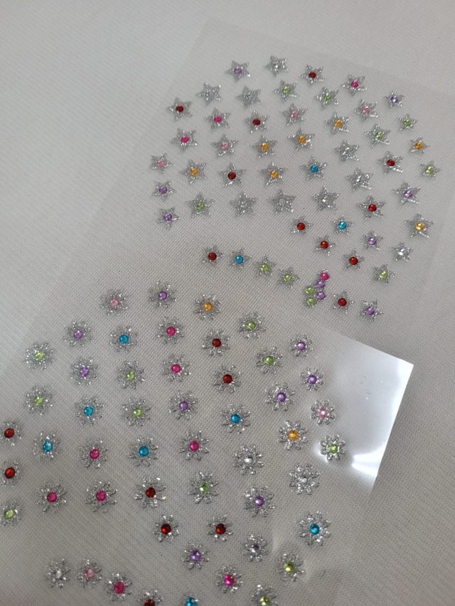 L195 ADESIVO/PIERCING FLORZINHA 'PRATA' - 2 CART - Image 19