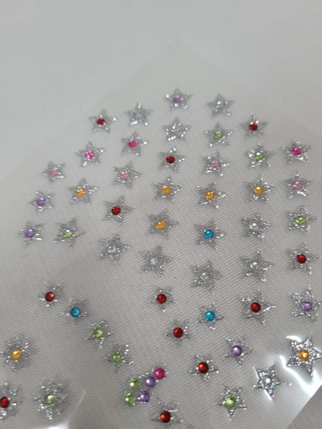 L195 ADESIVO/PIERCING FLORZINHA 'PRATA' - 2 CART - Image 18