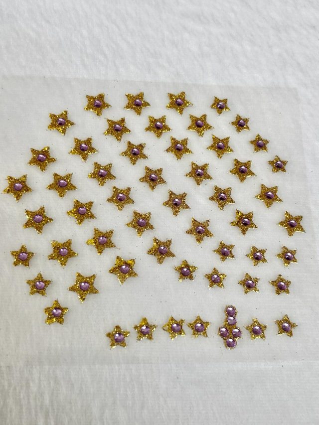 L195 PIERCING/ADESIVO ESTRELA 'DOURADO' - 2 CART - Image 10