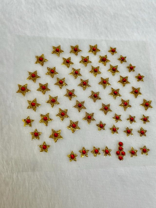 L195 PIERCING/ADESIVO ESTRELA 'DOURADO' - 2 CART - Image 9