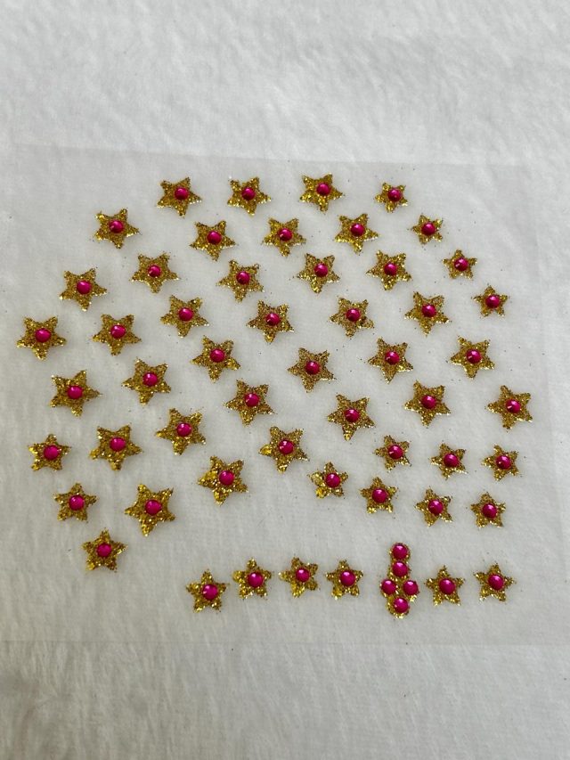 L195 PIERCING/ADESIVO ESTRELA 'DOURADO' - 2 CART - Image 3