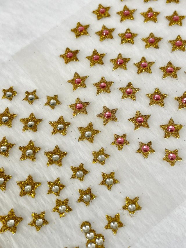 L195 PIERCING/ADESIVO ESTRELA 'DOURADO' - 2 CART - Image 12