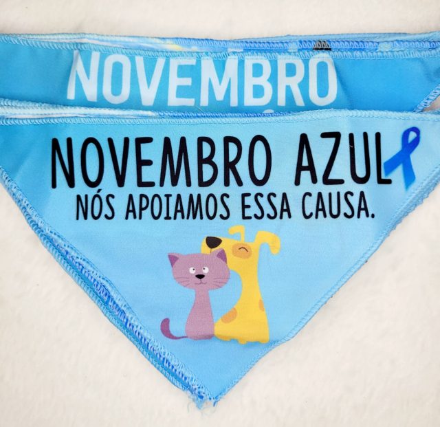 B406 BANDANA NOVEMBRO AZUL - 'M' / 'G' - 10 UN - Image 3