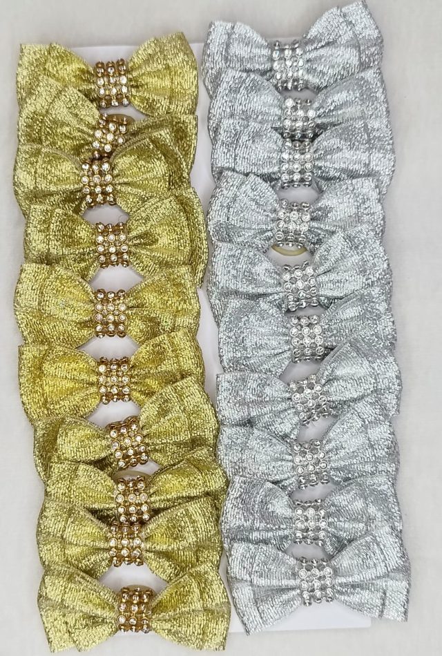 L55050 LAÇO DUPLO C/STRASS (DOURADO/PRATA) - 20 UN - Image 2