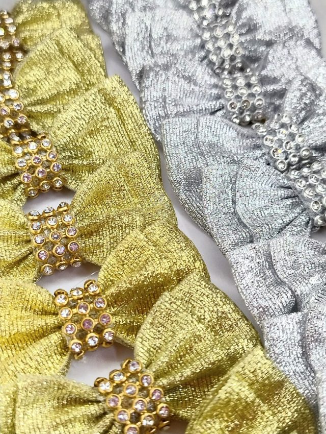 L55050 LAÇO DUPLO C/STRASS (DOURADO/PRATA) - 20 UN - Image 3