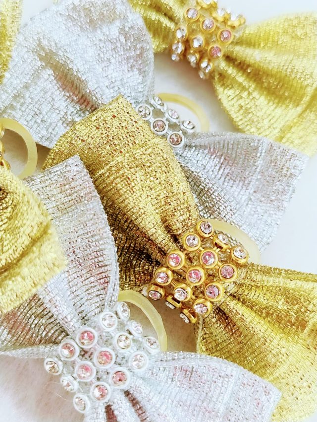 L55050 LAÇO DUPLO C/STRASS (DOURADO/PRATA) - 20 UN - Image 5