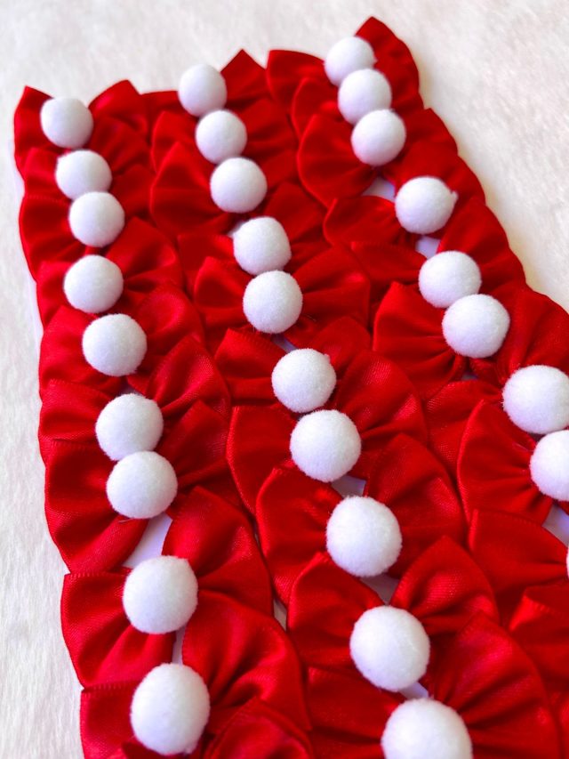 L5103 LAÇO VERMELHO COM POMPOM - 30 UN - Image 3