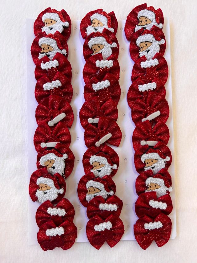 L563 LAÇO LUREX VERMELHO C/ENFEITES NATAL - 30 UN - Image 2