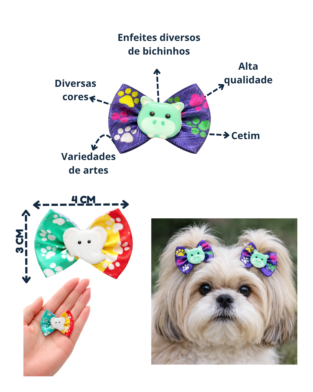 L10125 LAÇO ESTAMPA PATINHAS SAFARI - 30 UN - Imagem 2