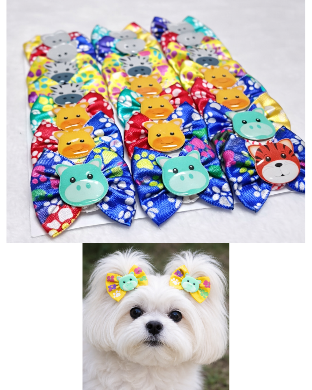 L10125 LAÇO ESTAMPA PATINHAS SAFARI - 30 UN - Imagem 3