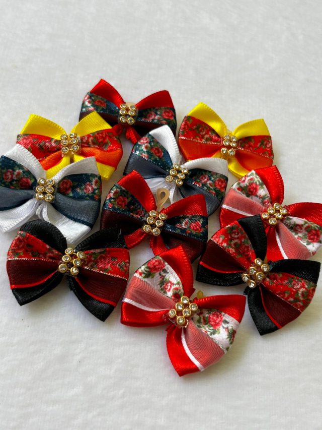 L101921 LAÇO DUPLO VOAL FLORAL C/STRASS - 30 UN - Image 3