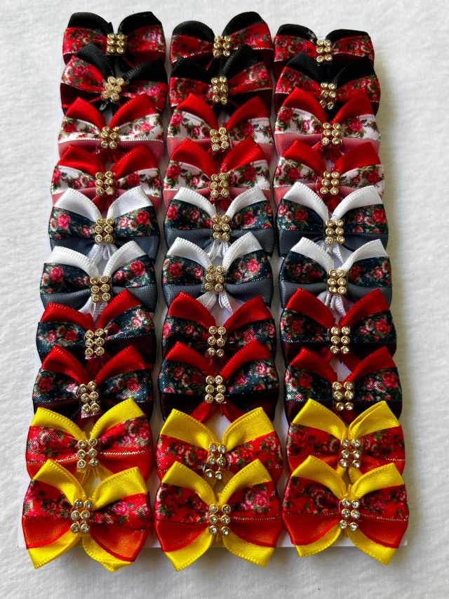 L101921 LAÇO DUPLO VOAL FLORAL C/STRASS - 30 UN - Image 6