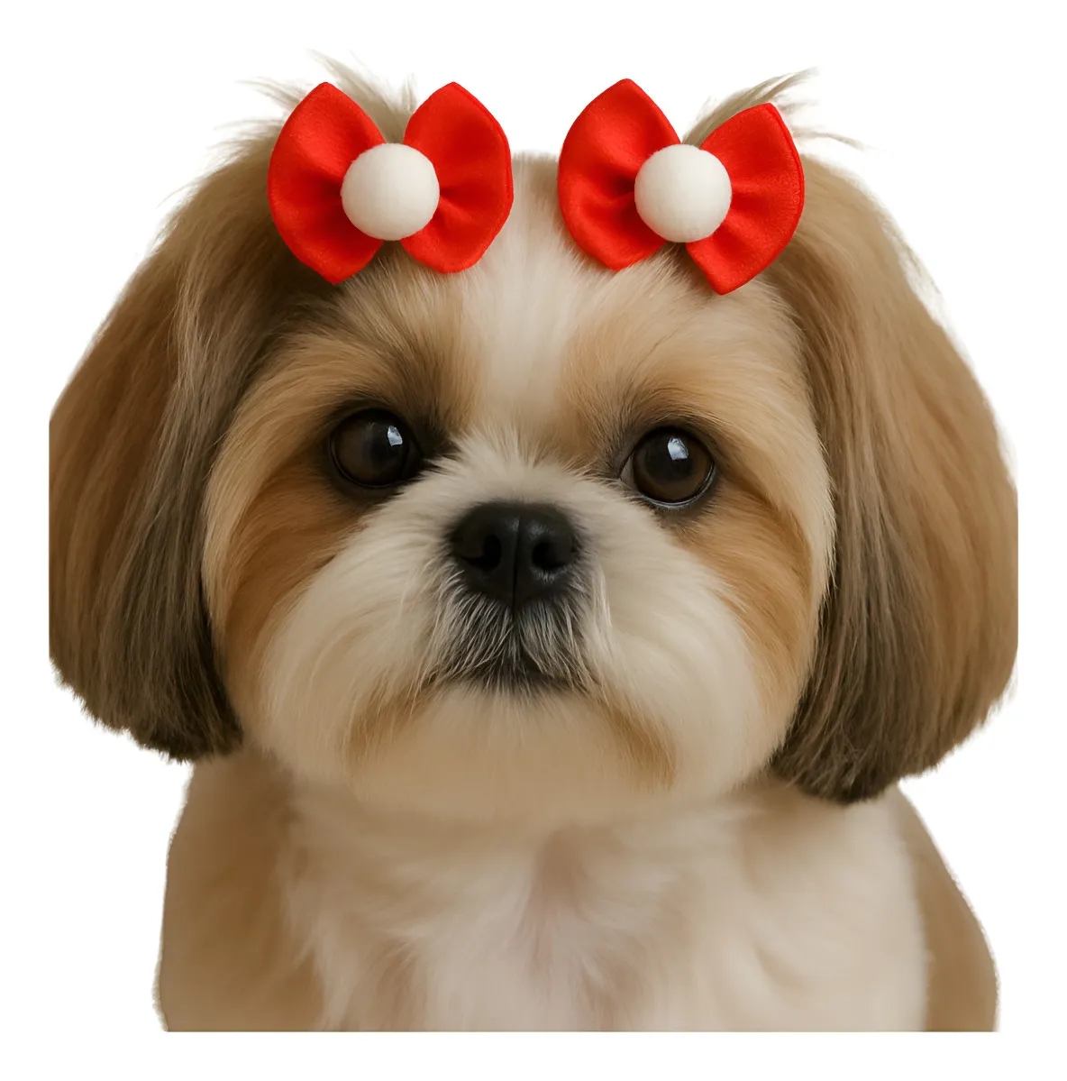 L519 LAÇO VERMELHO C/POMPOM - 30 UN