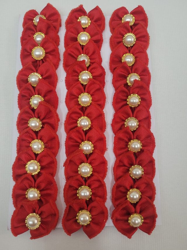 L10223 LAÇO VERMELHO COM PÉROLA LUXO - 30 UN - Image 6