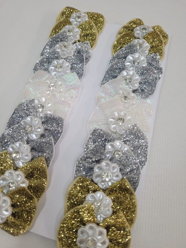 L5501 LAÇO GLAMOUR C/ROSA STRASS - 20 UN