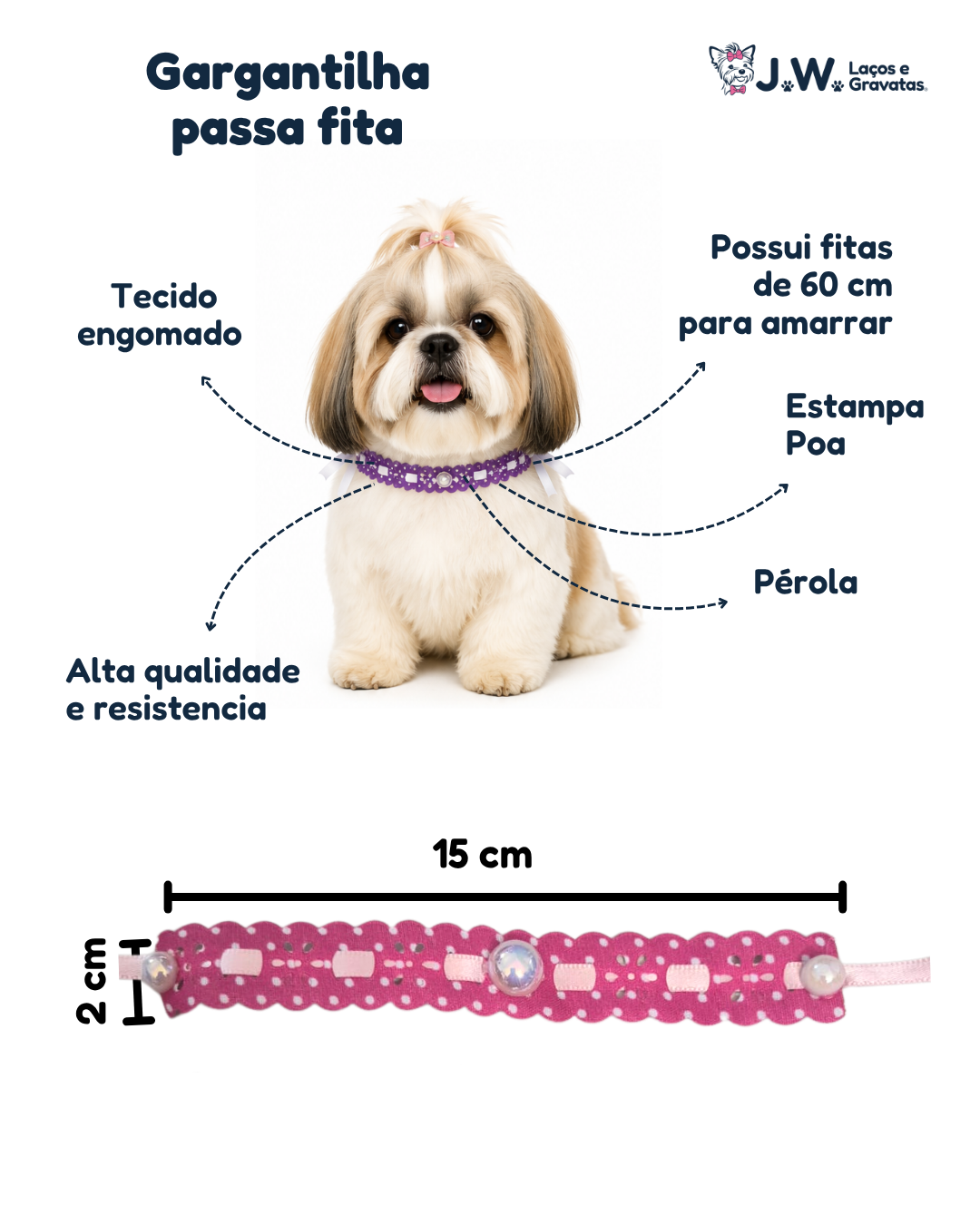 L17640 PASSA FITA POA C/PÉROLAS - 20 UN - Imagem 2