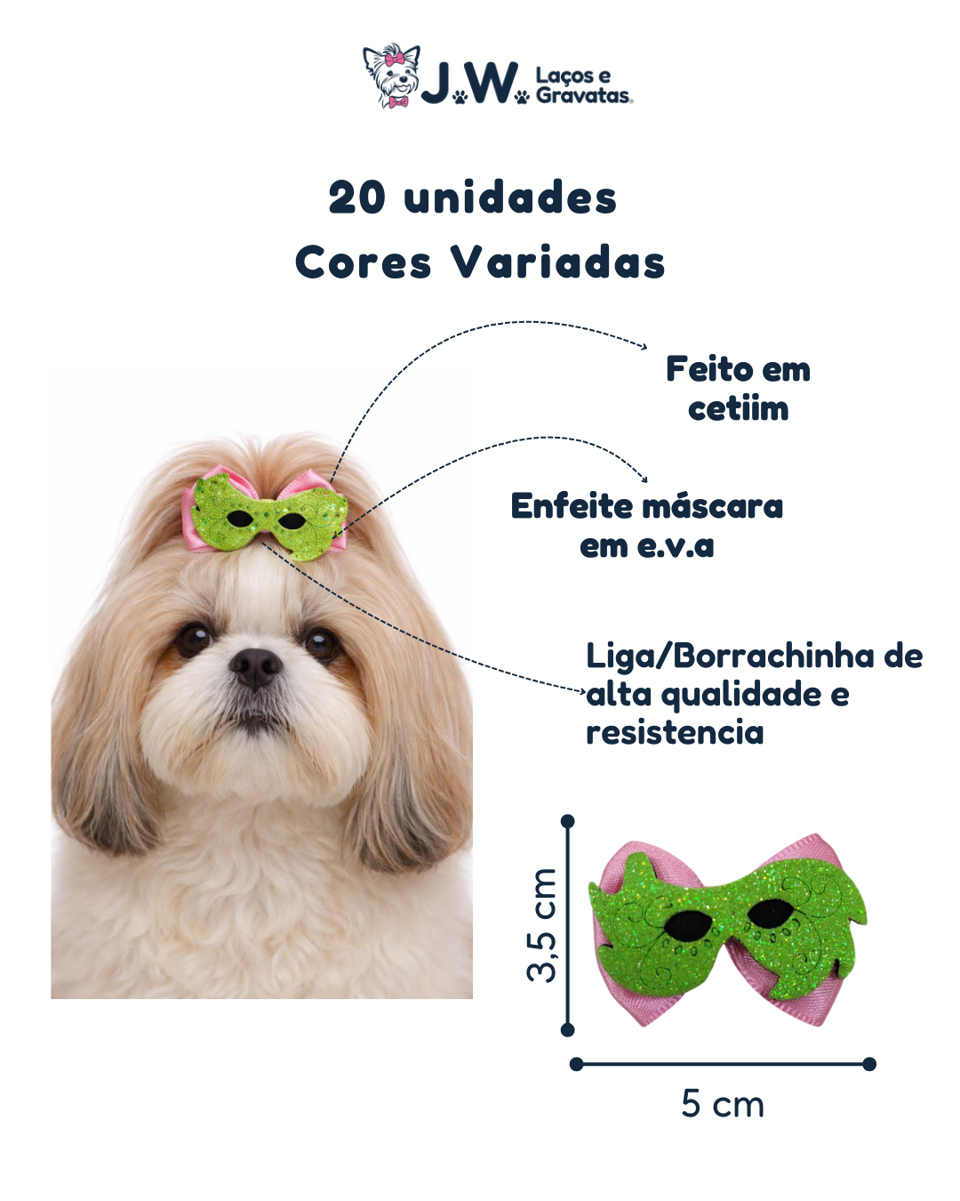 L7126 LAÇO C/MÁSCARA EM E.V.A - 20 UN - Imagem 2