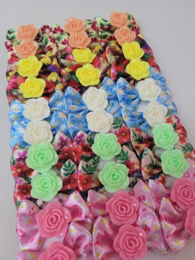 L101054 LAÇO FLORAL C/ROSA - 30 UN