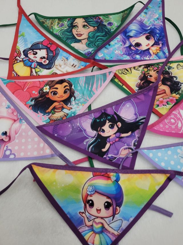 B456 BANDANA ESTAMPAS DE PRINCESAS - 10 UN - Image 4