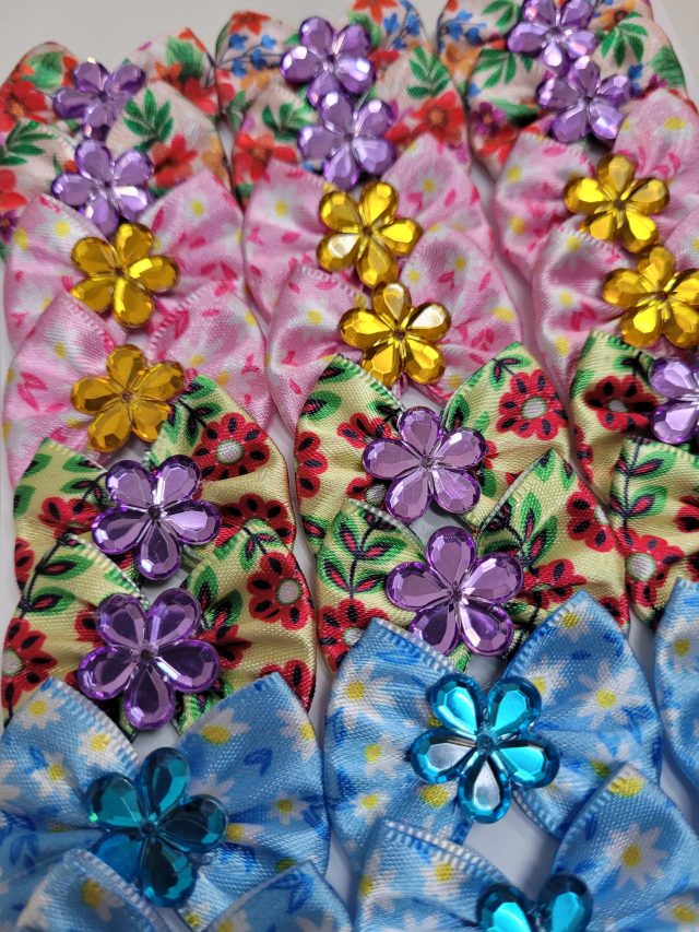 L101056 LAÇO FLORAL C/FLOR CRISTAL - 30 UN - Image 2