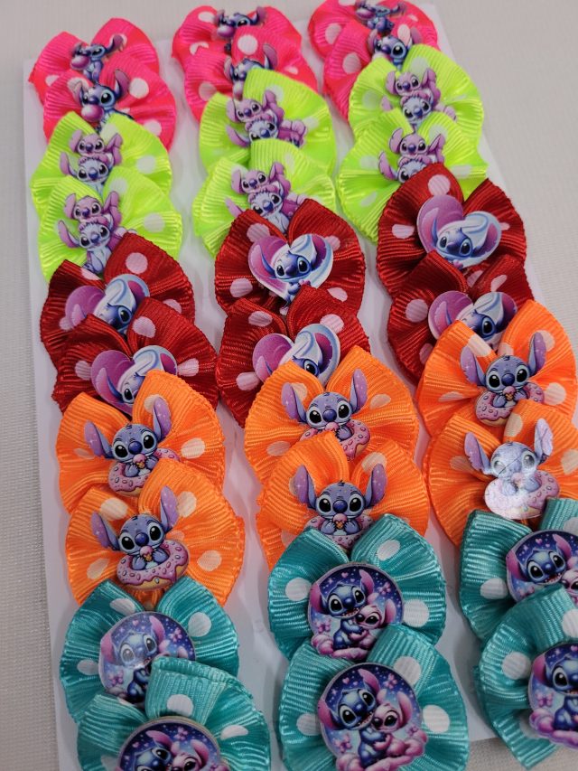 L10267 LAÇO GORG POA C/ LILO E STITCH - 30 UN