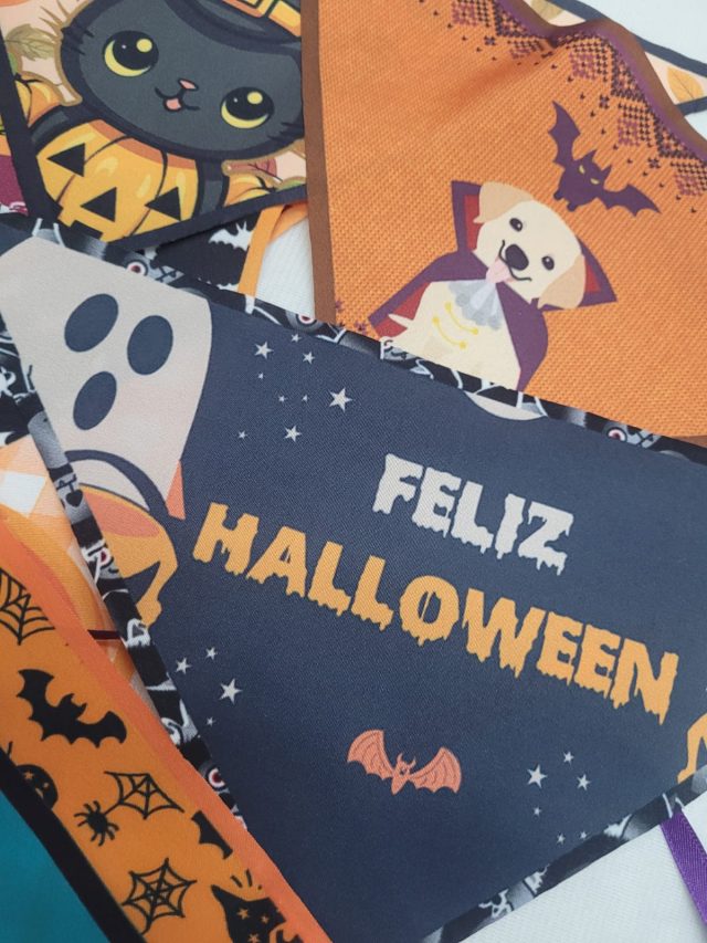 B703 BANDANA HALLOWEEN S/COSTURA - 10 UN