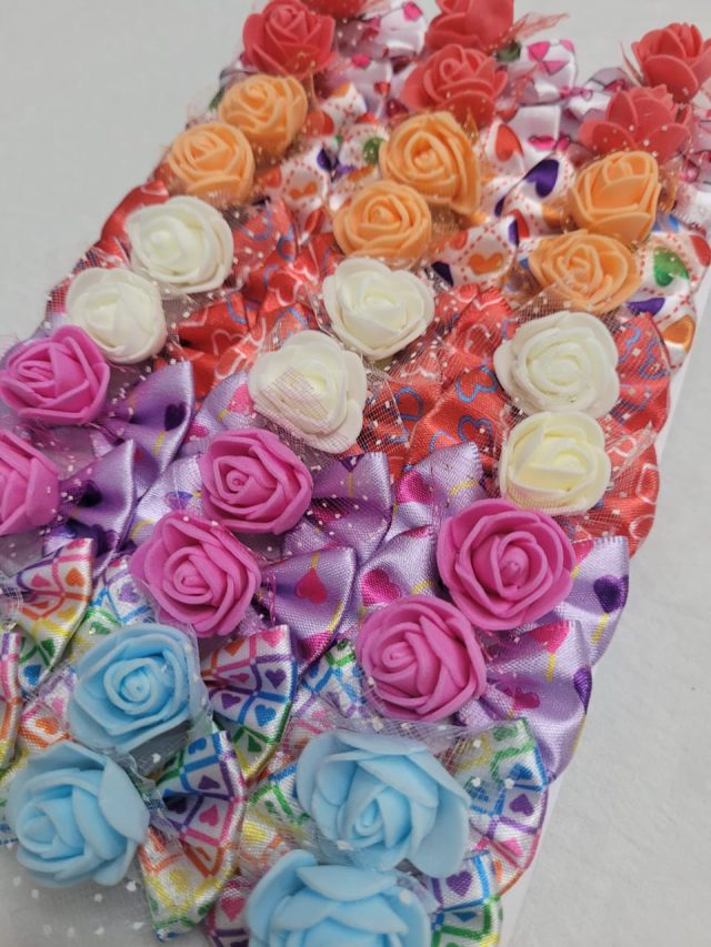 L11629 LAÇO ESTAMPADO LOVE C/FLOR E.V.A - 30 UN - Image 8