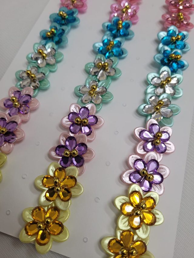 L08273 FLOR 6 PETALAS C/CRISTAL - 30 UN