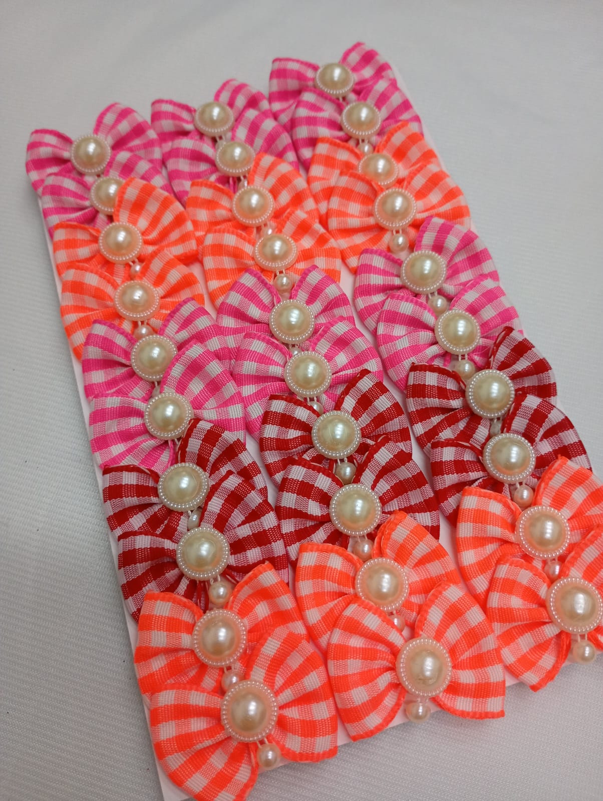 L11649 LAÇO XADREZ NEON C/PÉROLA DUPLA - 30 UN - Image 5