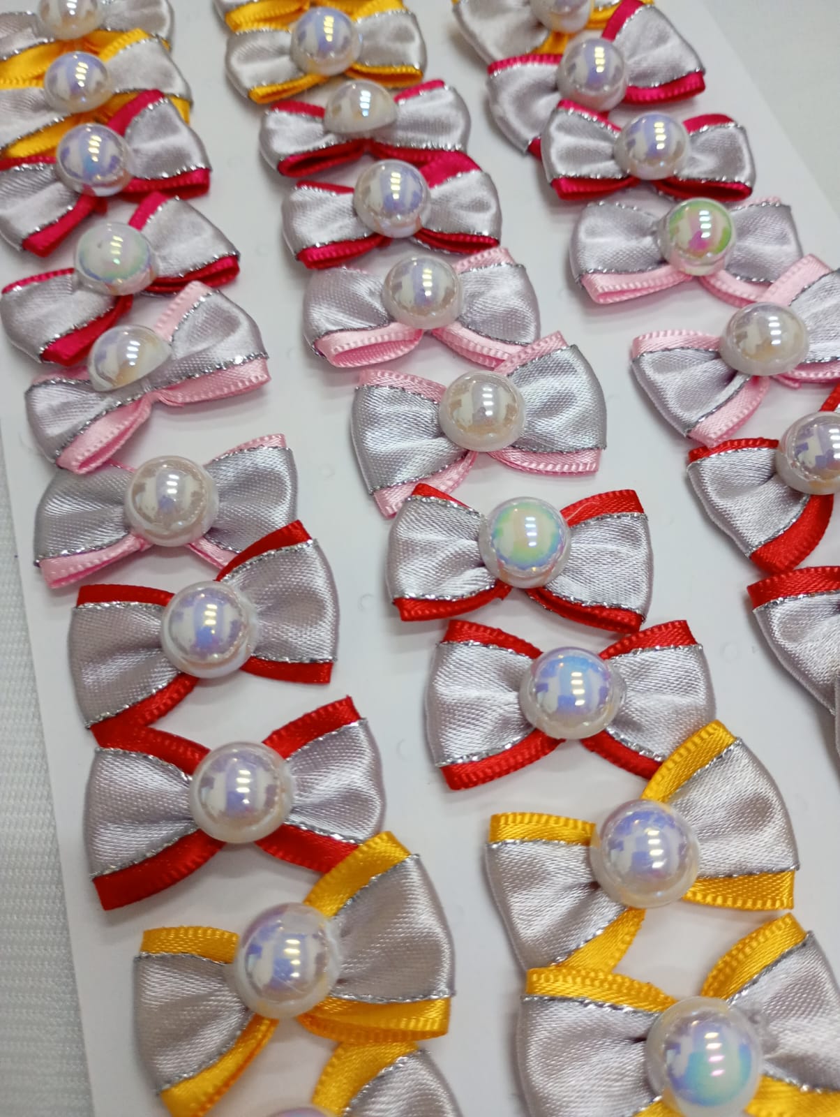 L10640 LACINHO DUPLO PRATA C/PÉROLA - 30 UN - Image 2