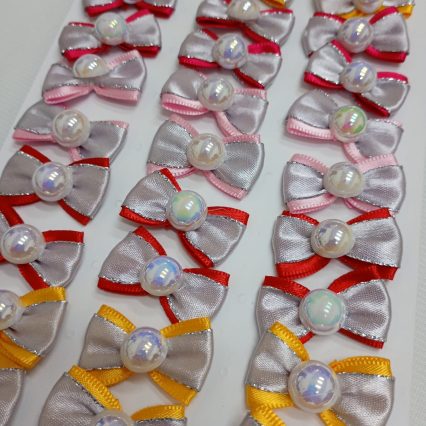 L10640 LACINHO DUPLO PRATA C/PÉROLA - 30 UN