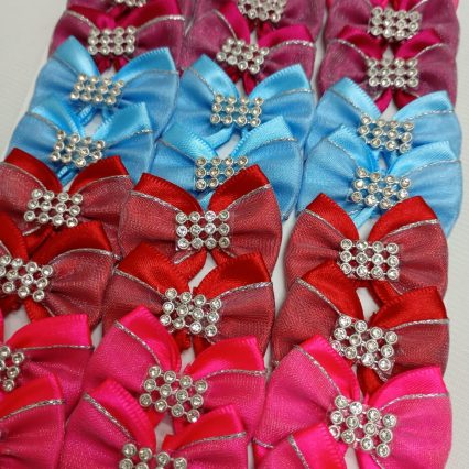 L11626 LAÇO DUPLO C/STRASS - 30 UN