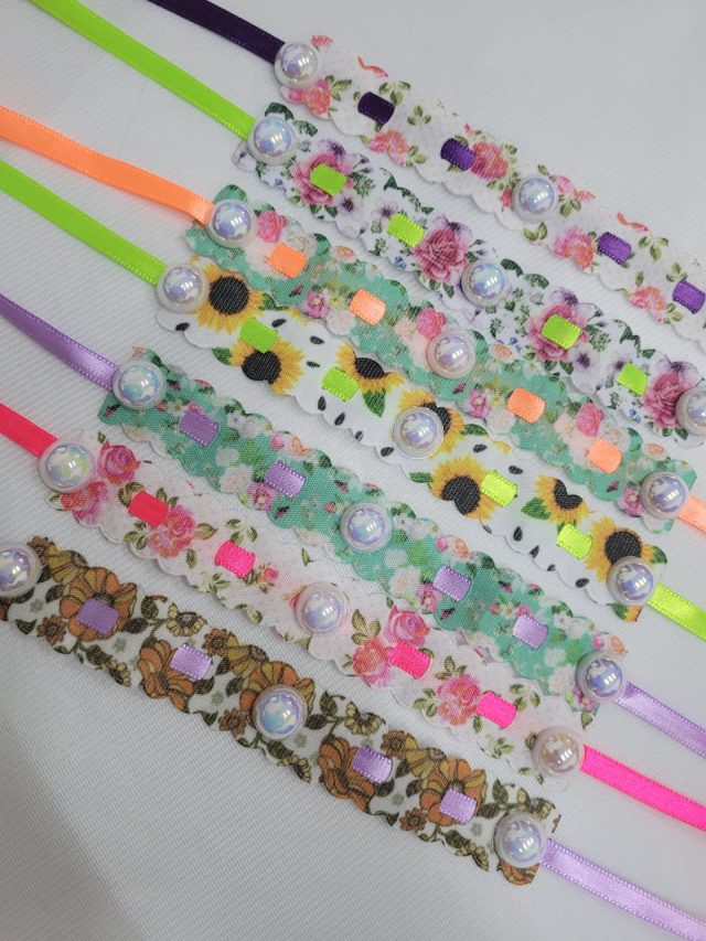L1763 PASSA FITA FLORAL C/PÉROLA - 20 UN. - Image 2