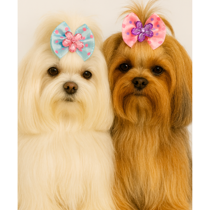 L10203 LAÇO POA C/FLOR CRISTAL - 30 UN