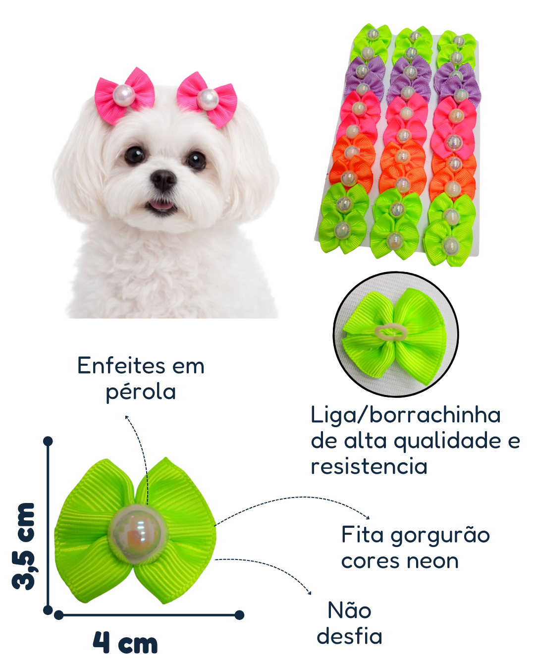 L11678 LAÇO GORGURÃO NEON - 30 UN - Imagem 2