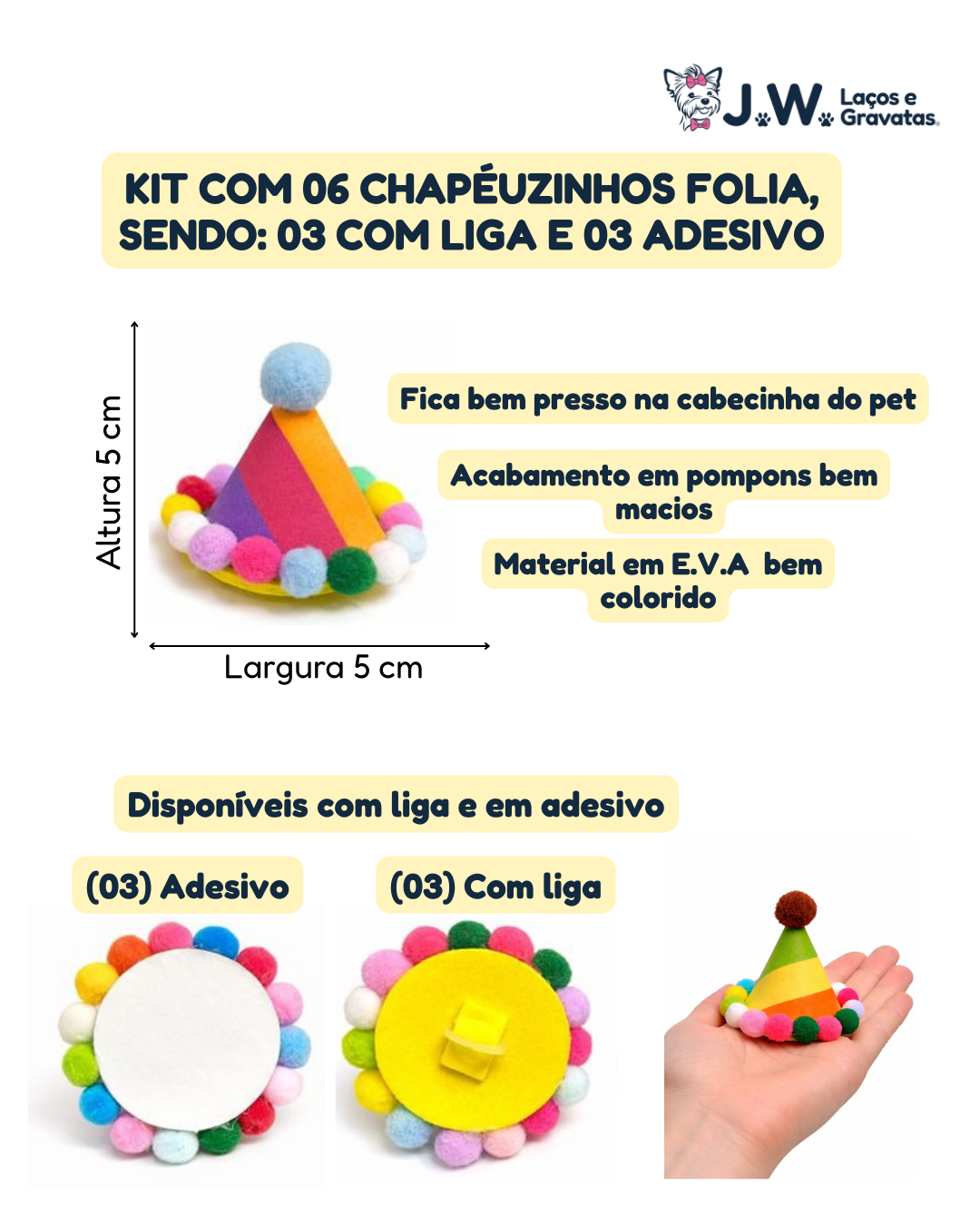 L7119 CHAPEU FOLIA - 6 UN - Imagem 2