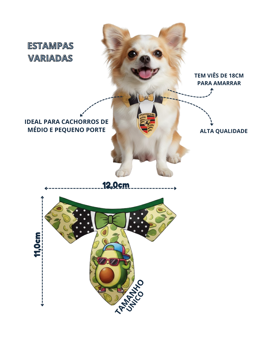 G26603 GRAVATA COLARINHO ESTAMPADA - 10 UN - Imagem 2