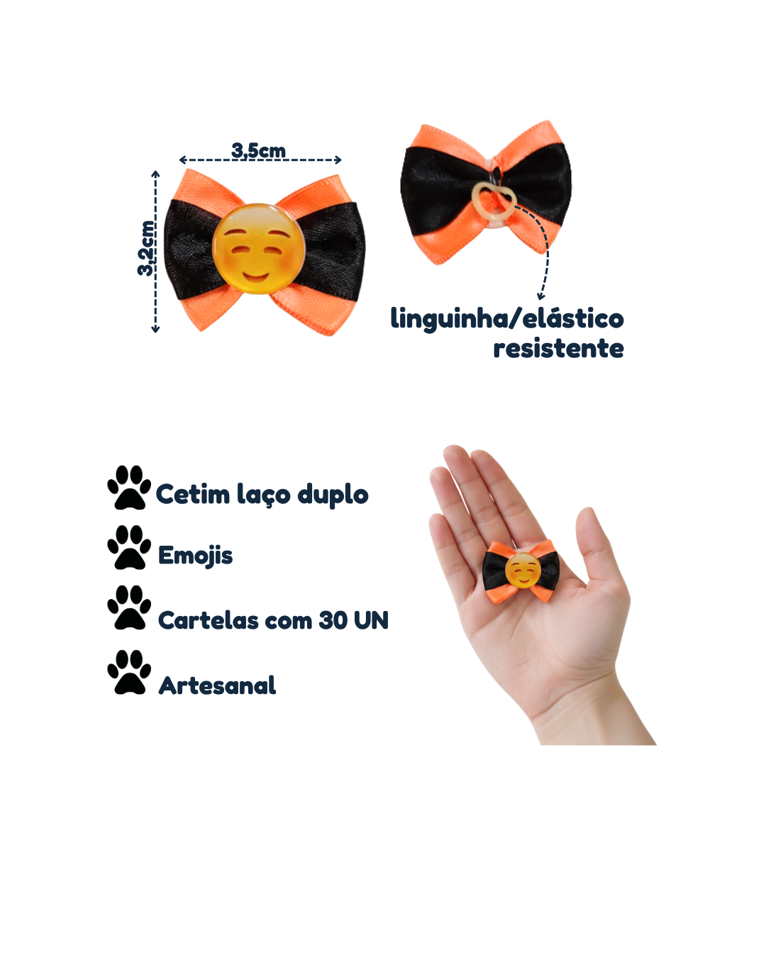 L10198 LAÇO DUPLO C/EMOTIONS - 30 UN - Imagem 2