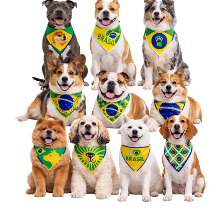 B902 BANDANA BRASIL SEM COSTURA - 10 UN