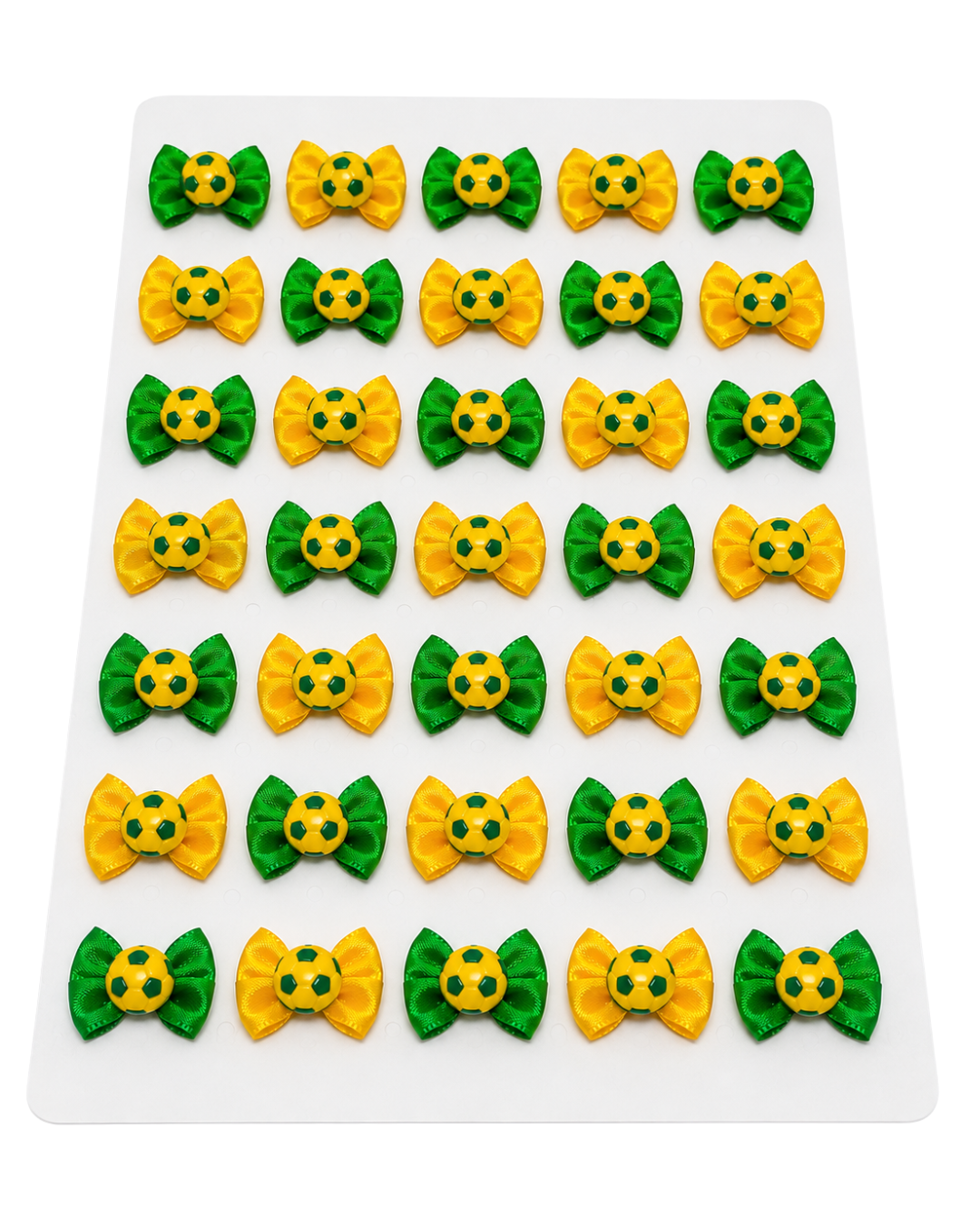 L9150 LACINHO DO BRASIL VERDE E AMARELO COM BOLINHA DE FUTEBOL - 30 UN - Imagem 3