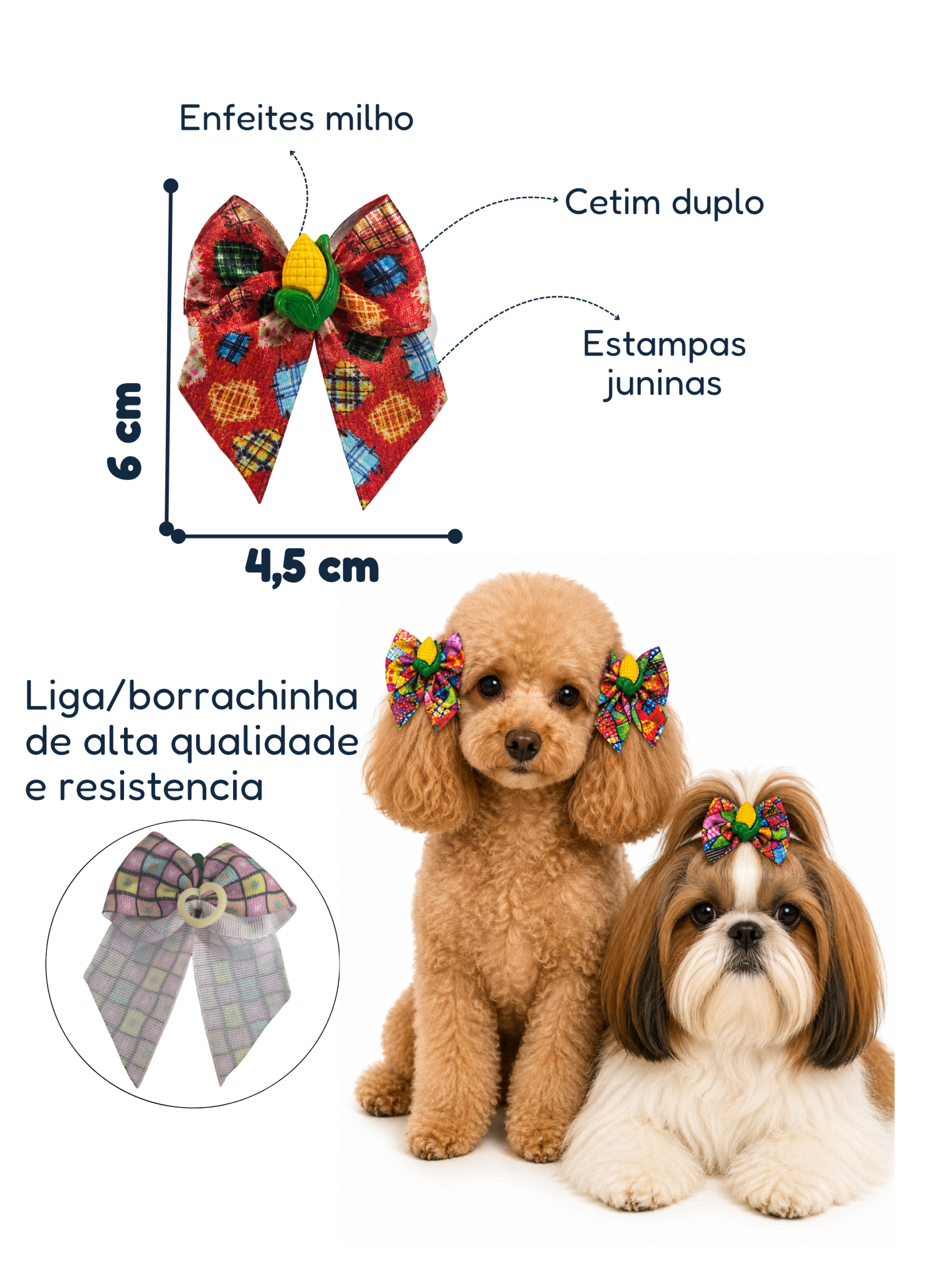 L3080 LAÇO PONTA ESTAMPADO C/ MILHO - 24 UN - Imagem 2